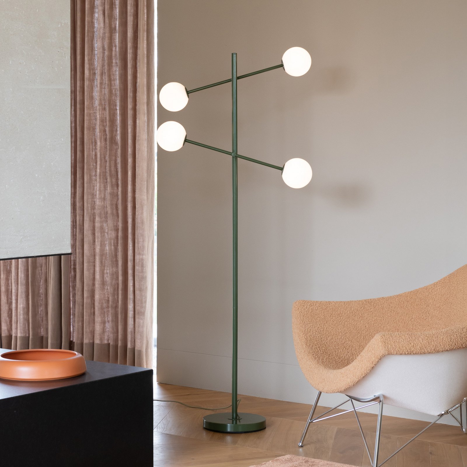 IT'S ABOUT ROMI Stehlampe Copenhagen, grün, Glas, drehbar