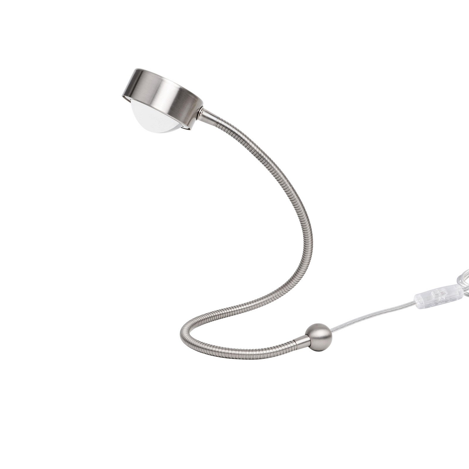 LightMe lampă de masă Powerlens Snake culoare titan braț flexibil - Studiu / Birou - modern - titan colorat - Metal