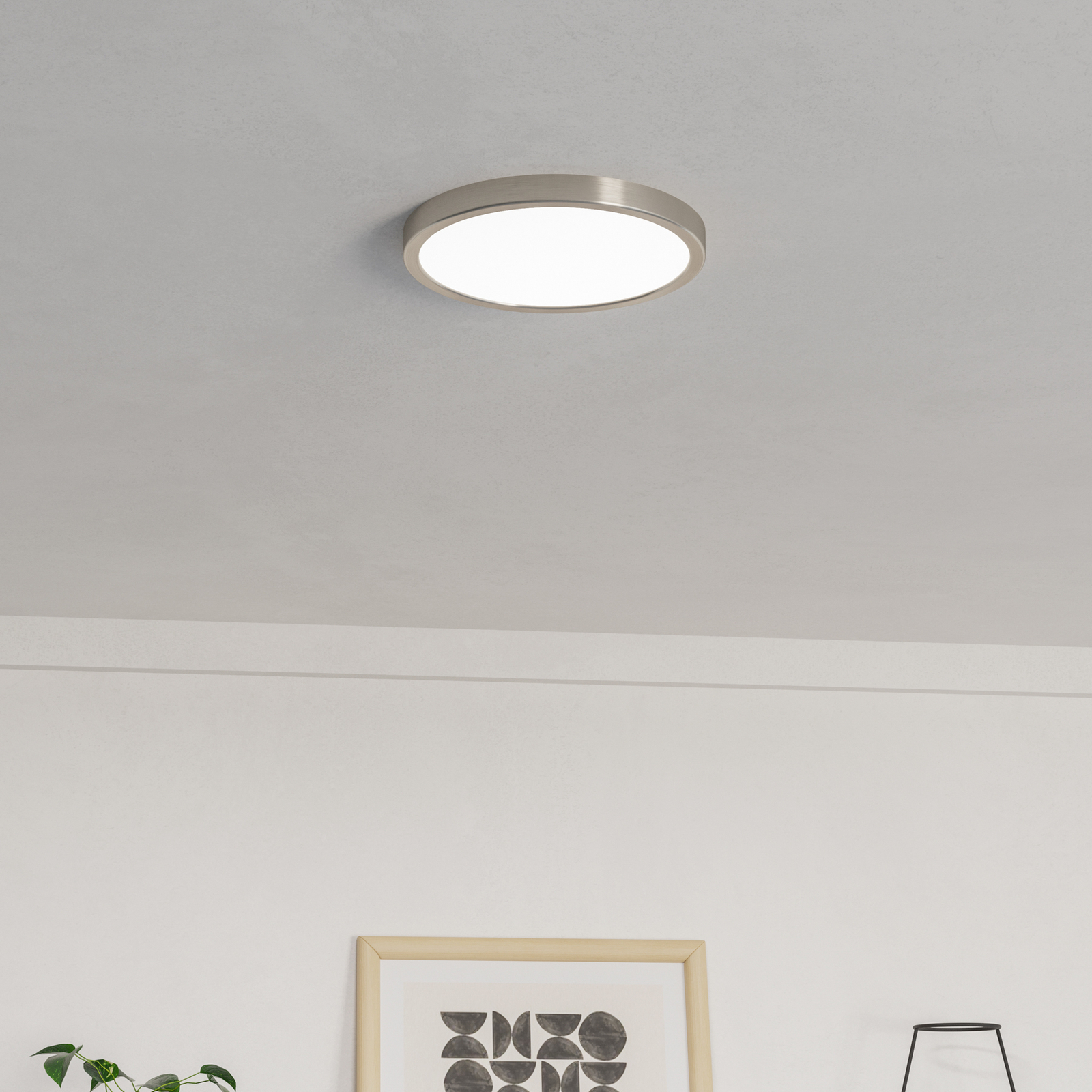 EGLO connect Luminaire en saillie LED intelligent Fueva 6-Z, gris, Ø 27 cm