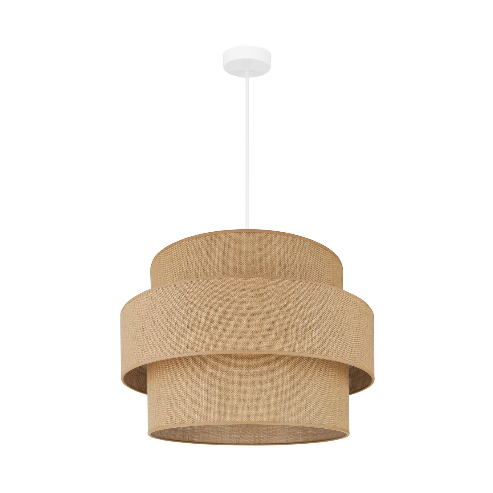 Lampada a sospensione Space, juta, a 1 luce, tessuto, E27 - Duolla Lampada a sospensione Space, juta, a 1 luce, tessuto, E27 - Duolla