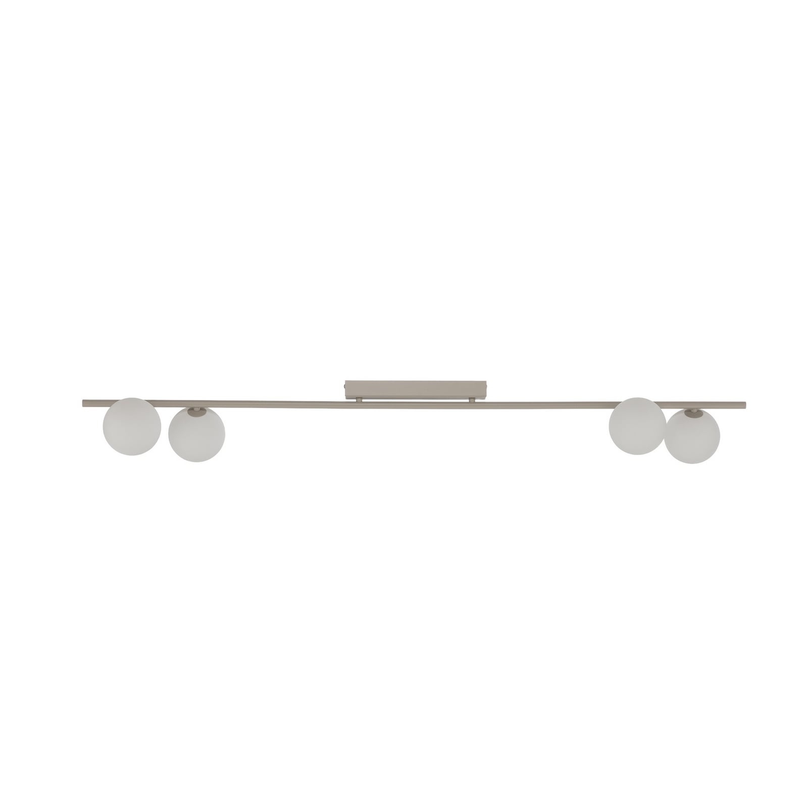 Deckenleuchte Imelo, creme, 4-flammig, Glas, Länge 140 cm