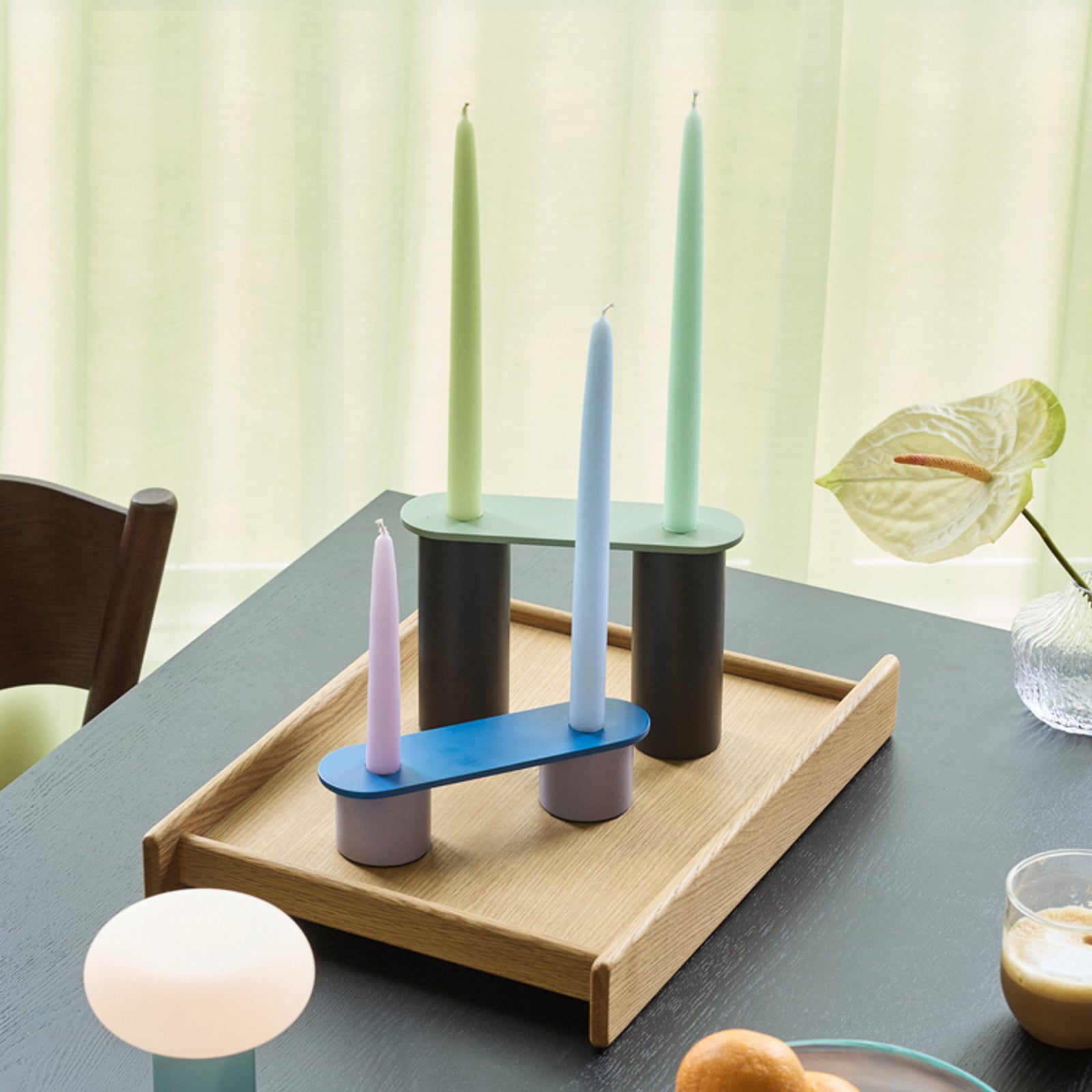 Set di 2 portacandele Modu colorati - Hübsch