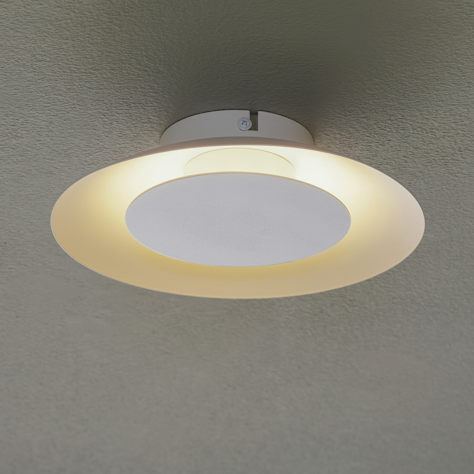 Plafón LED Foskal en blanco, Ø 21,5 cm