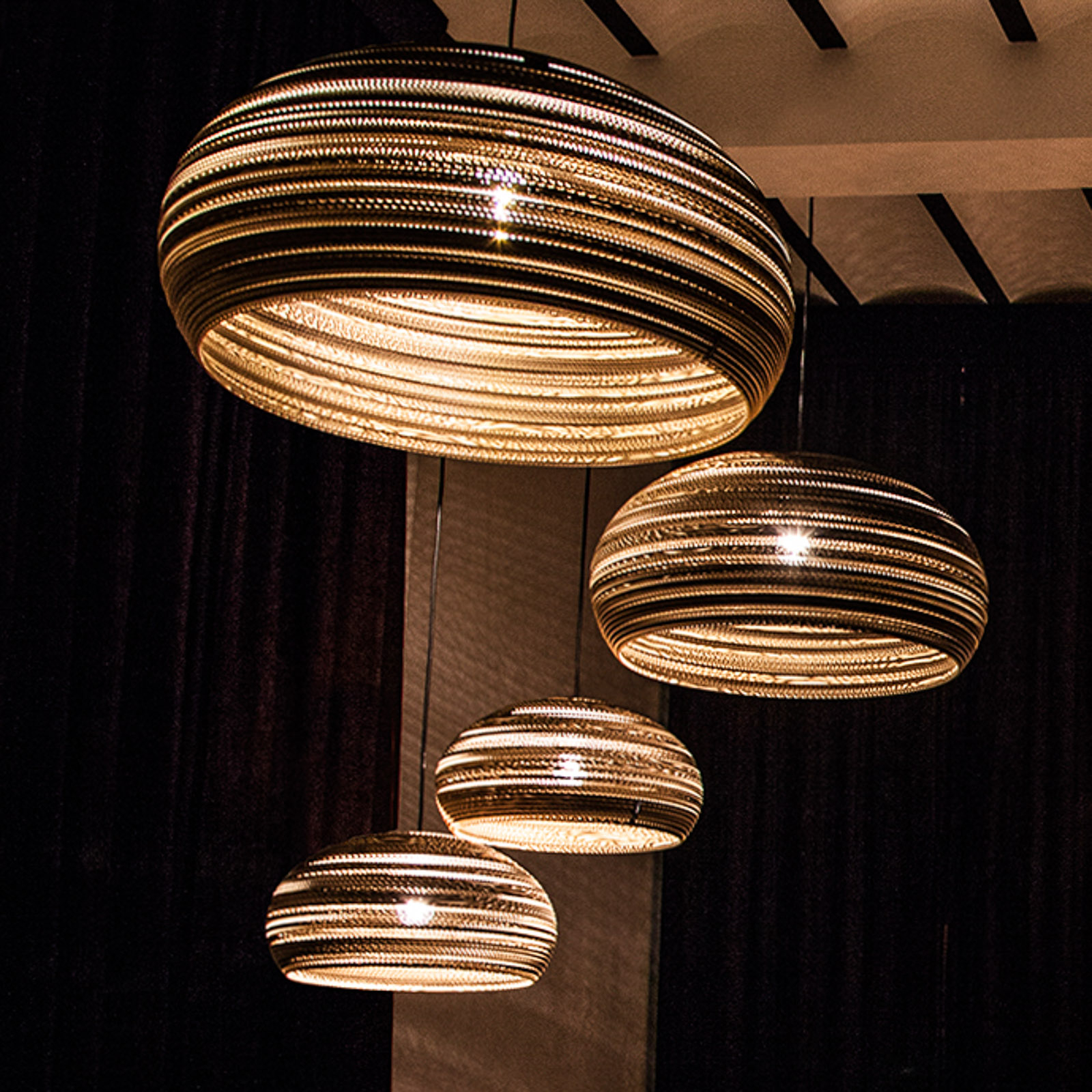 Segula SEGULA Dandy 290 pendant lamp made of cardboard, for Living / Dining Room, cardboard, E27, 40 W, energy efficiency: A++, H: 15 cm