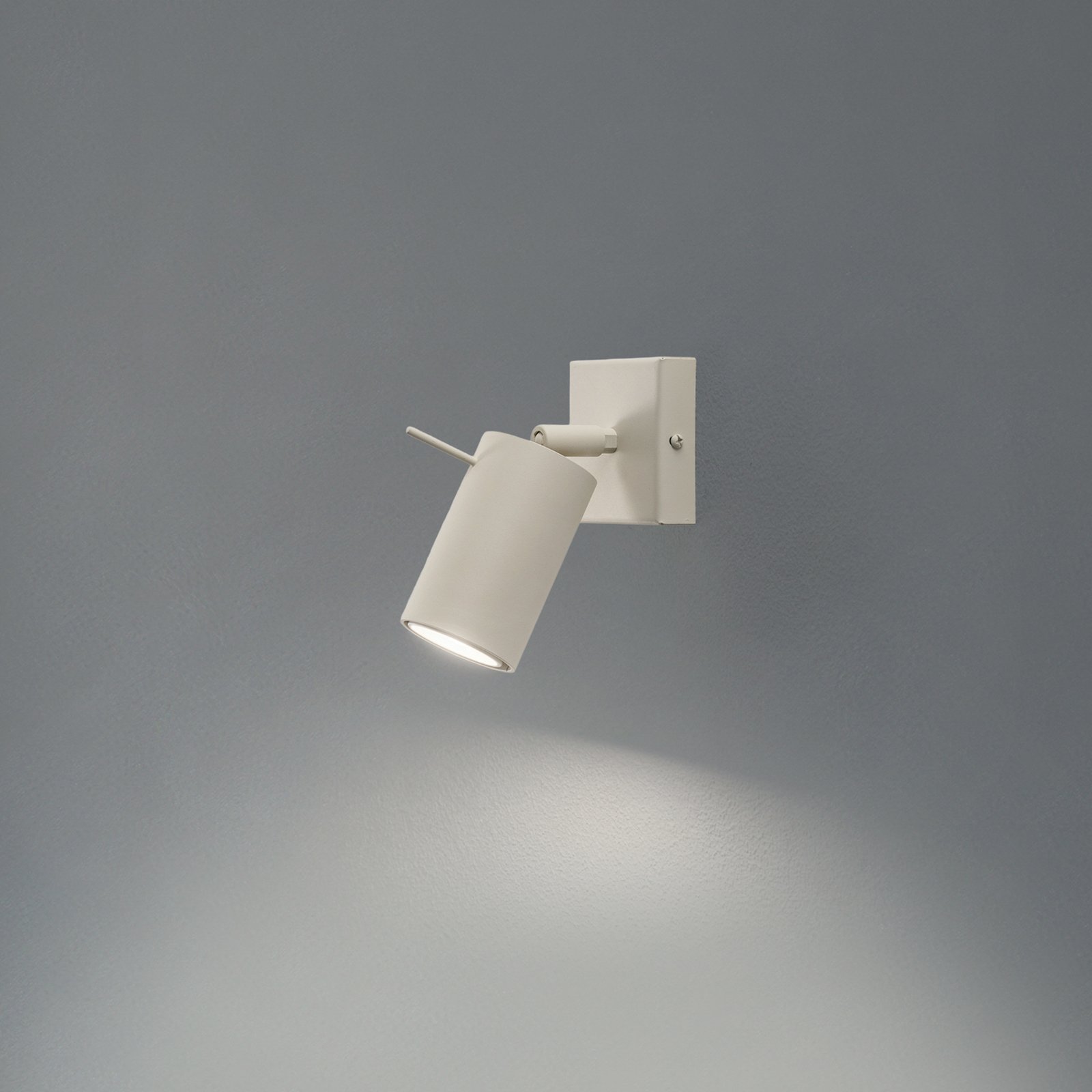 Ring wandspot, beige, projectie 16 cm, staal