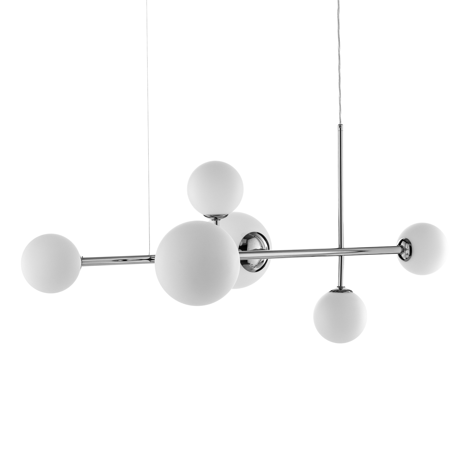 Hanglamp Dione, 6-lamps, chroom