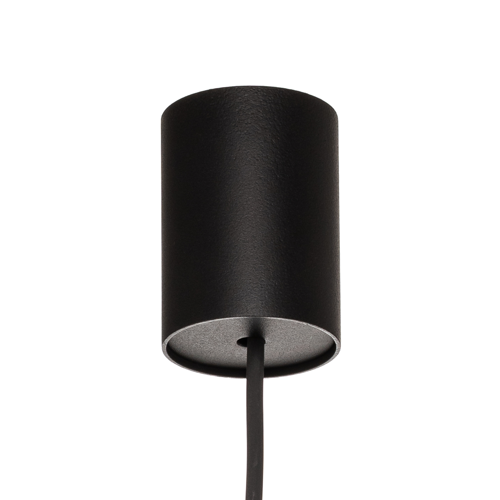 Pear M pendant light with glass shade, black