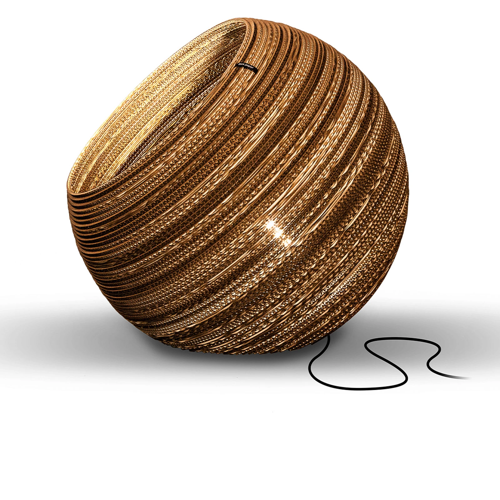 Think Paper Globe Tischleuchte aus Karton, Ø 64 cm