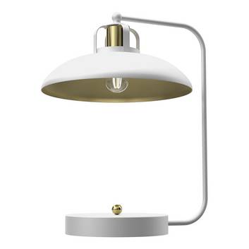 Lámpara de mesa Felix, blanco/oro