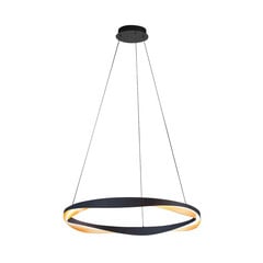 Lámpara colgante LED Ascoli, Ø 85 cm, negro/oro, metal, atenuable