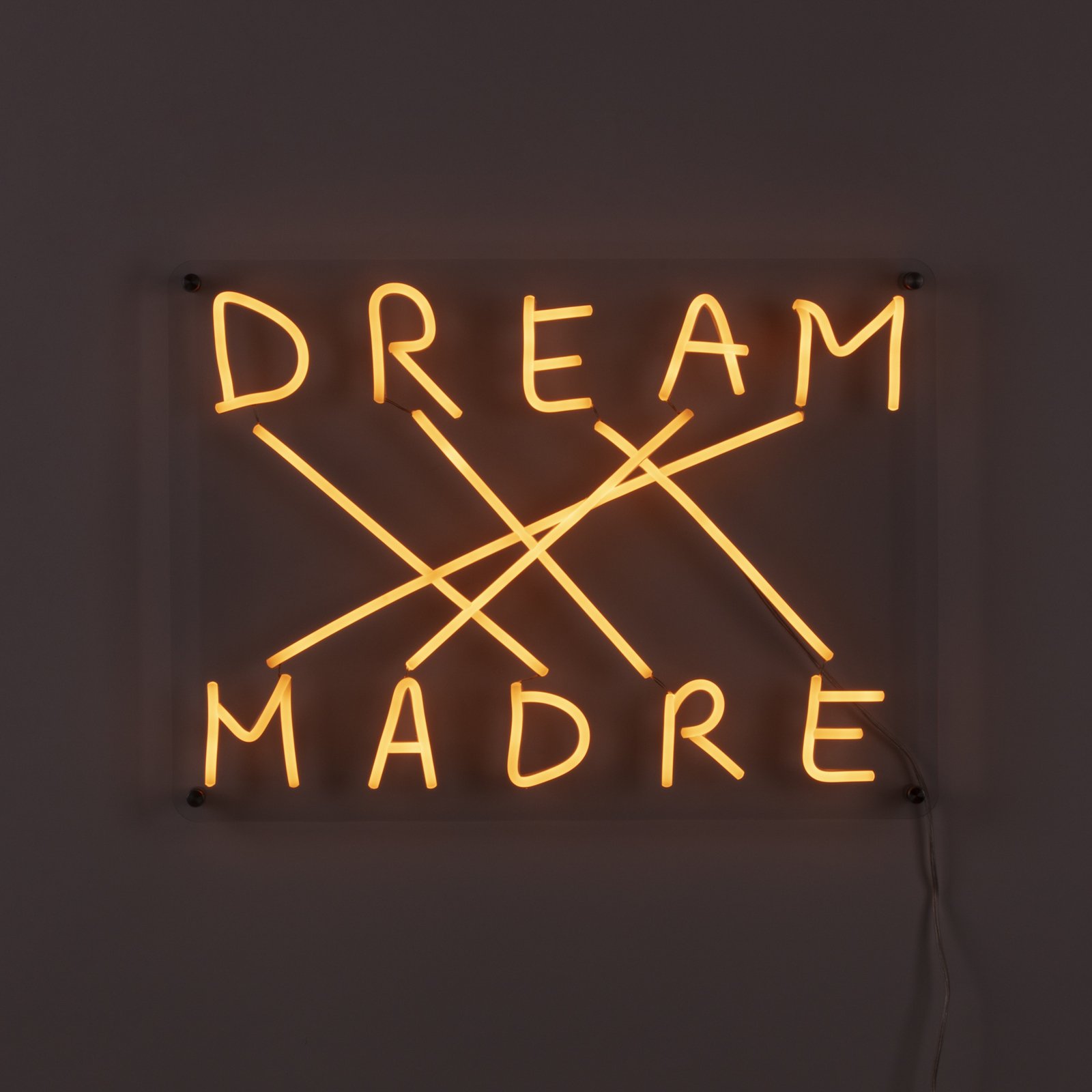 LED-koristeseinävalaisin Dream-Madre, keltainen