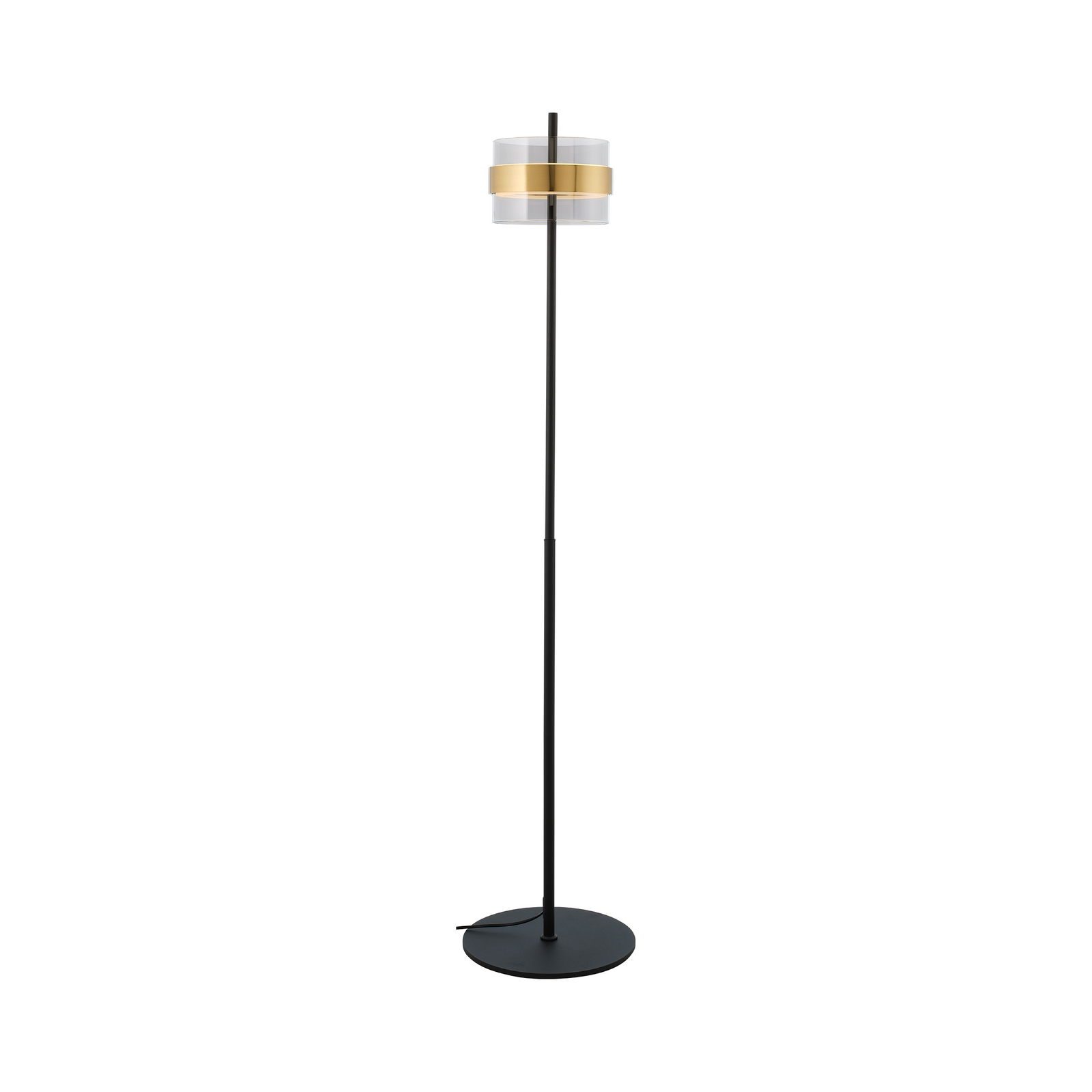 LED стояща лампа Inside, месингов цвят/пушено сив, височина 146 cm