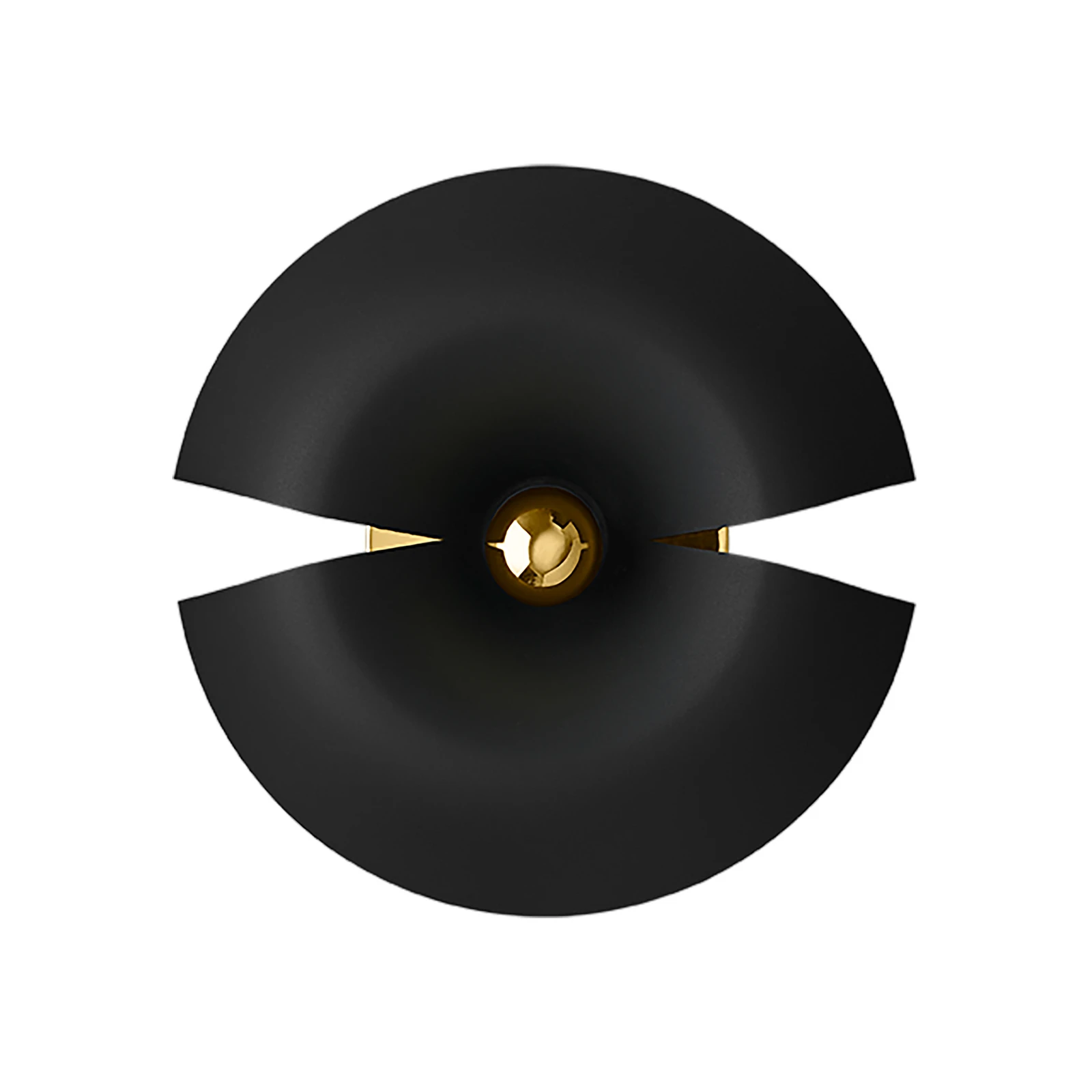 Aplique de pared AYTM Cycnus, negra, Ø 30 cm, enchufe, aluminio, E27