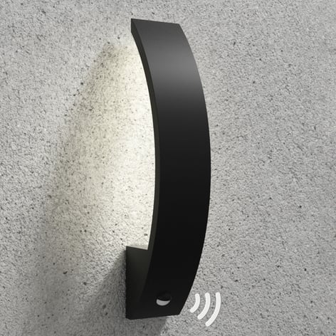 Floyd - LED-Sensor-Außenwandleuchte, gebogen