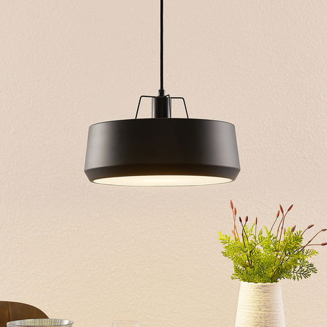 Lindby Timbola lampa wisząca z metalu czarna