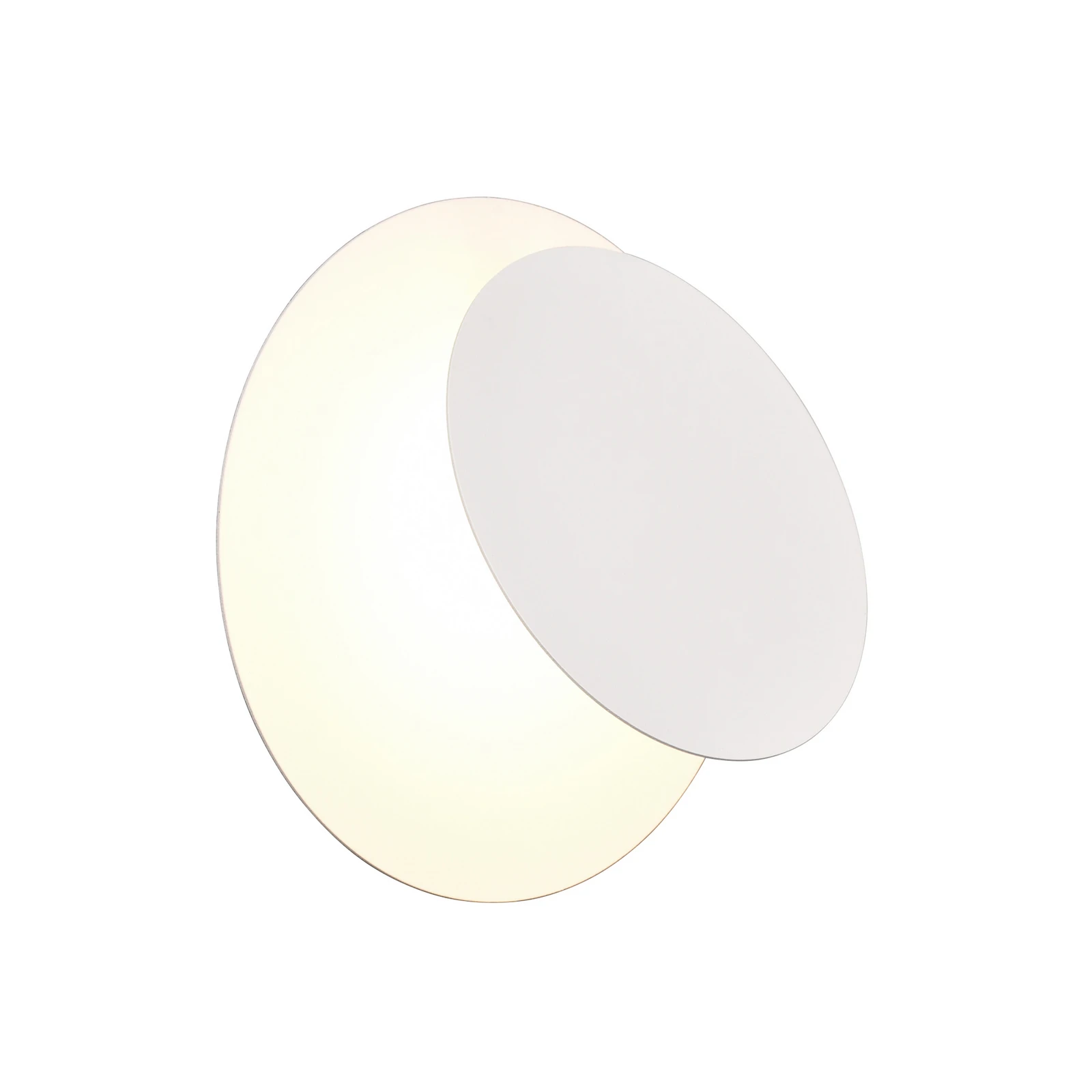 Applique murale LED Mio, écran rond, blanc mat, indirect