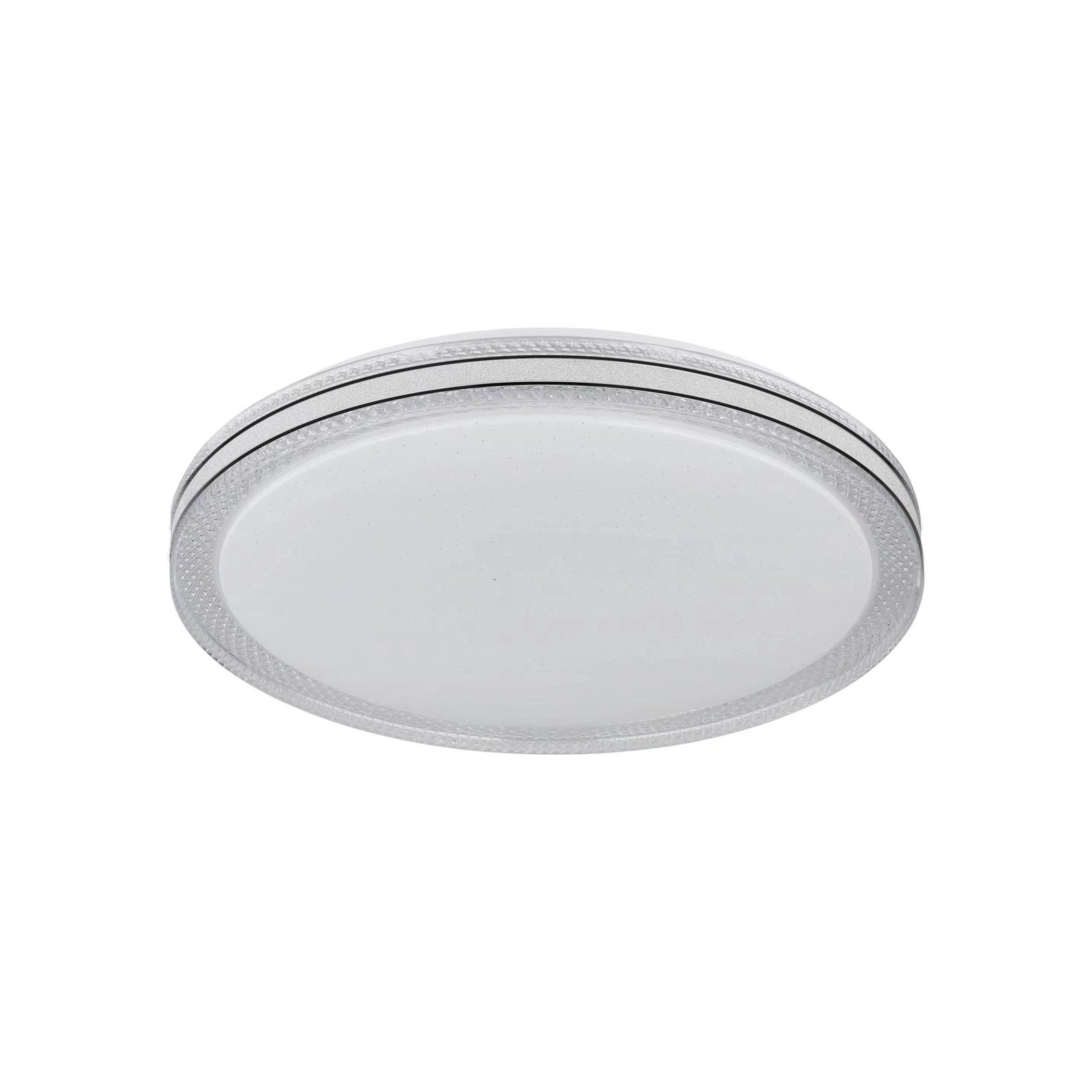 Plafoniera Veleno LED, bianca, Ø 49 cm, effetto glitterato