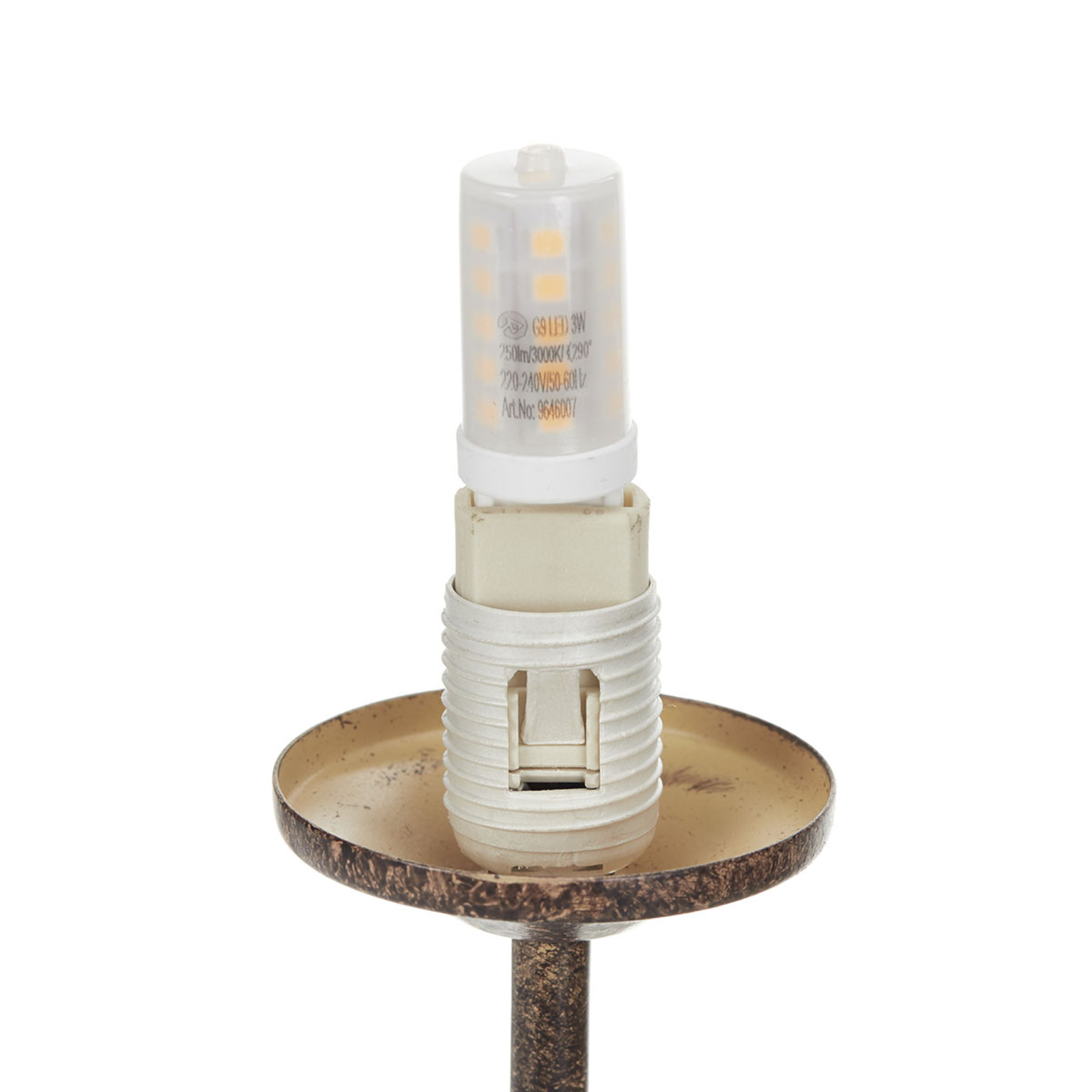 Stolní lampa Greta v rezavém designu, dvouramenná