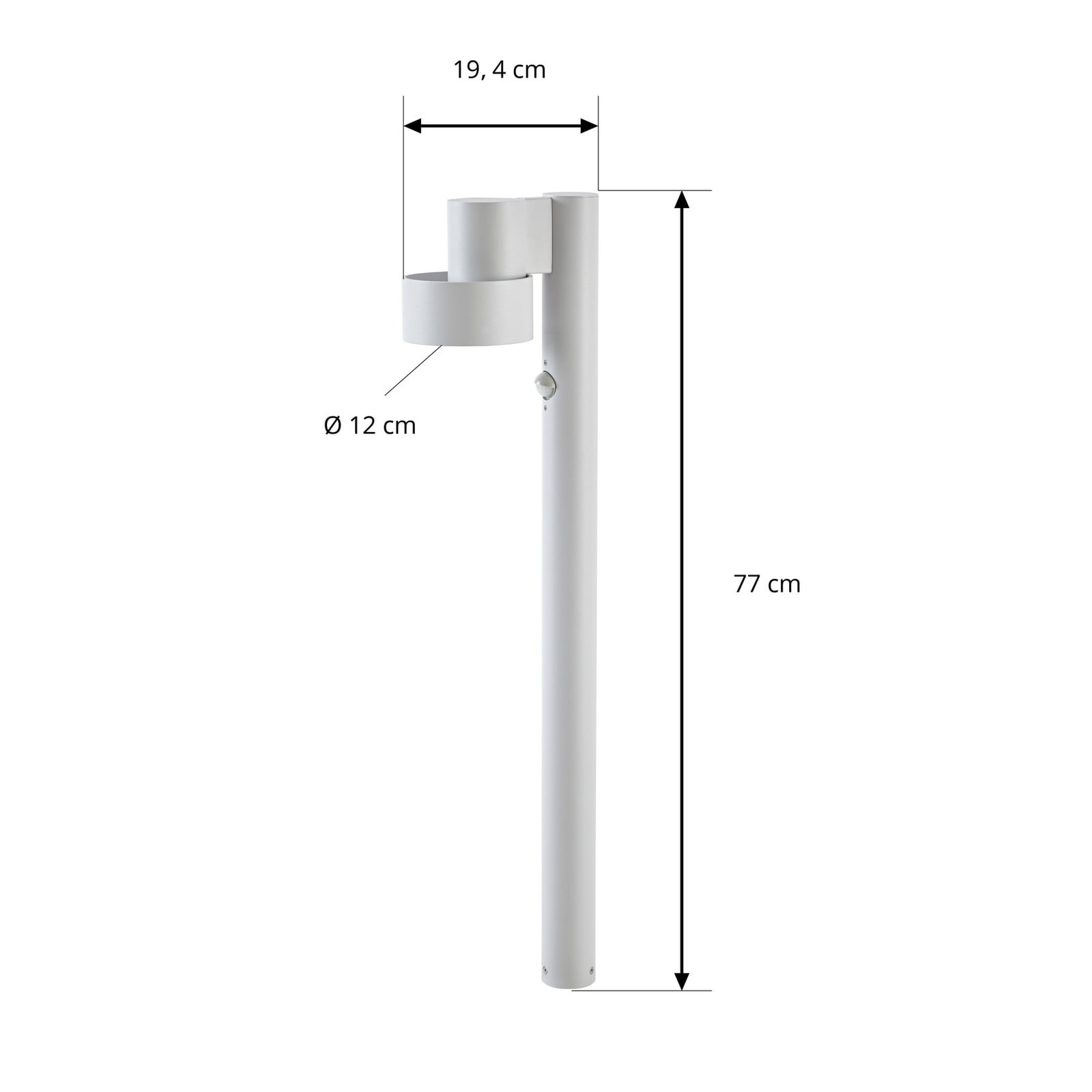 Elune LED-veilampe, grå, sensor, IP44, høyde 77 cm – Lucande Elune LED-veilampe, grå, sensor, IP44, høyde 77 cm – Lucande