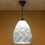Lampa wisząca Kokon, biała