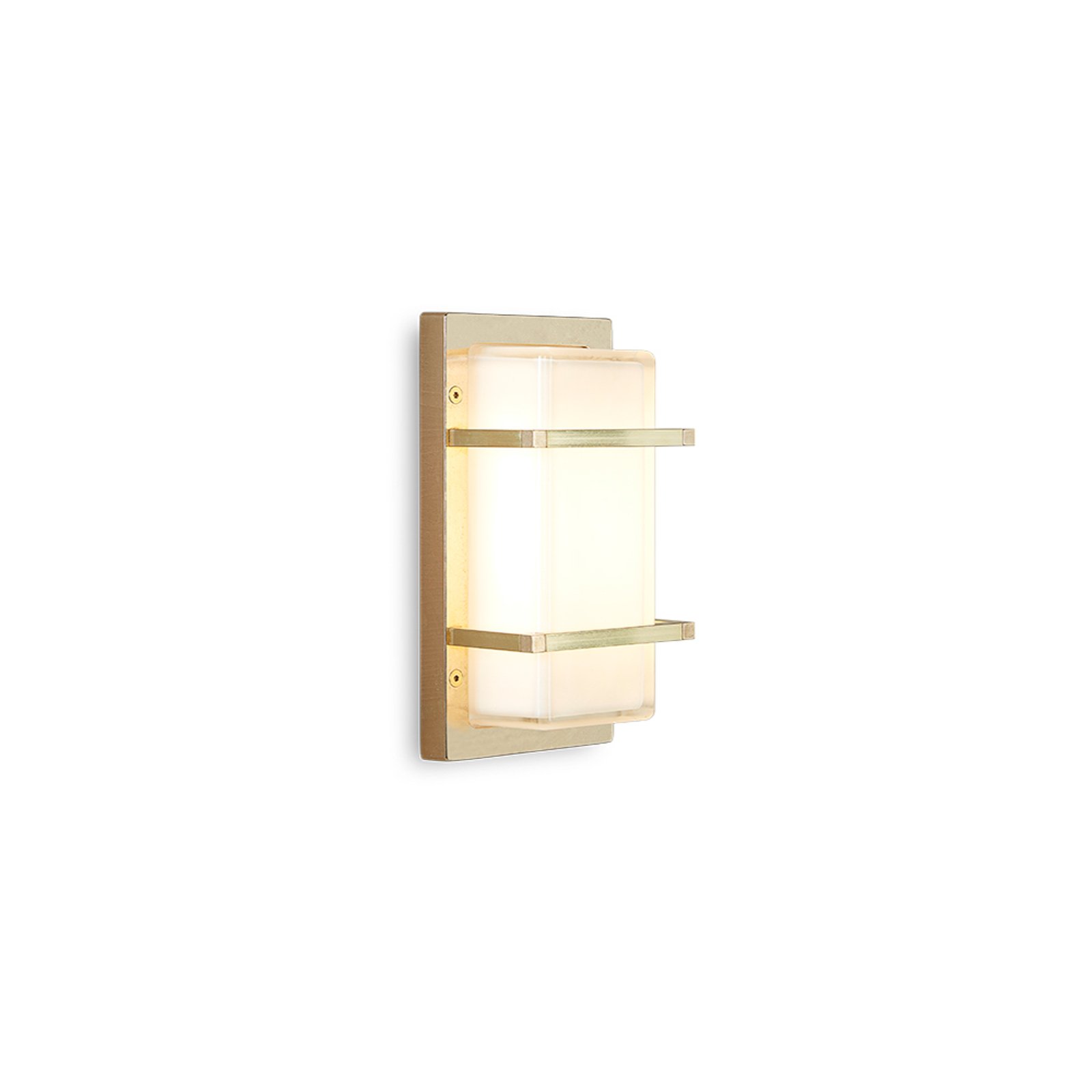 Außenwandlampe Ice Cubic 3415 aus Glas und Messing