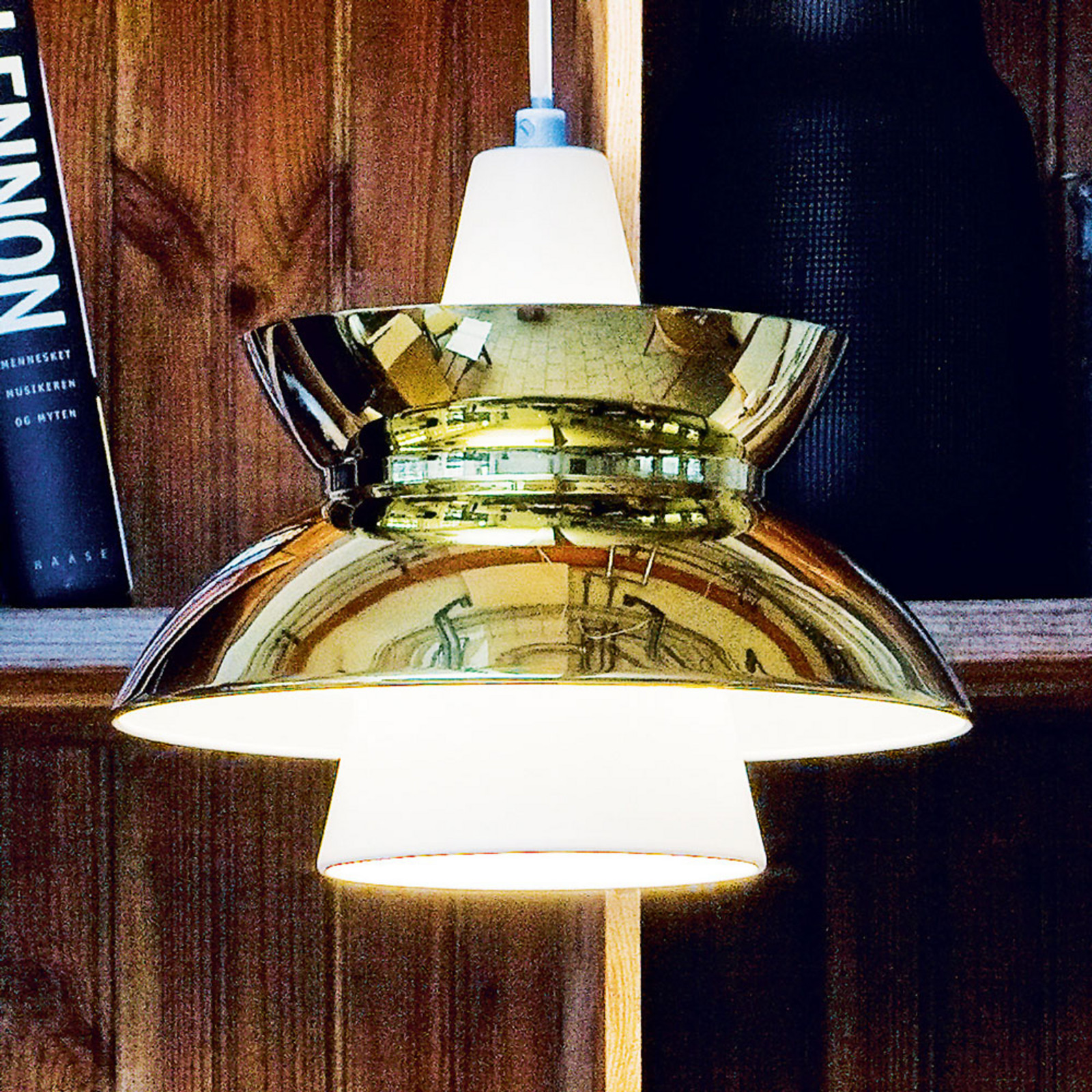 Louis Poulsen Doo-Wop - lampă suspendată alamă - Camera de zi / sufragerie - design - Metal