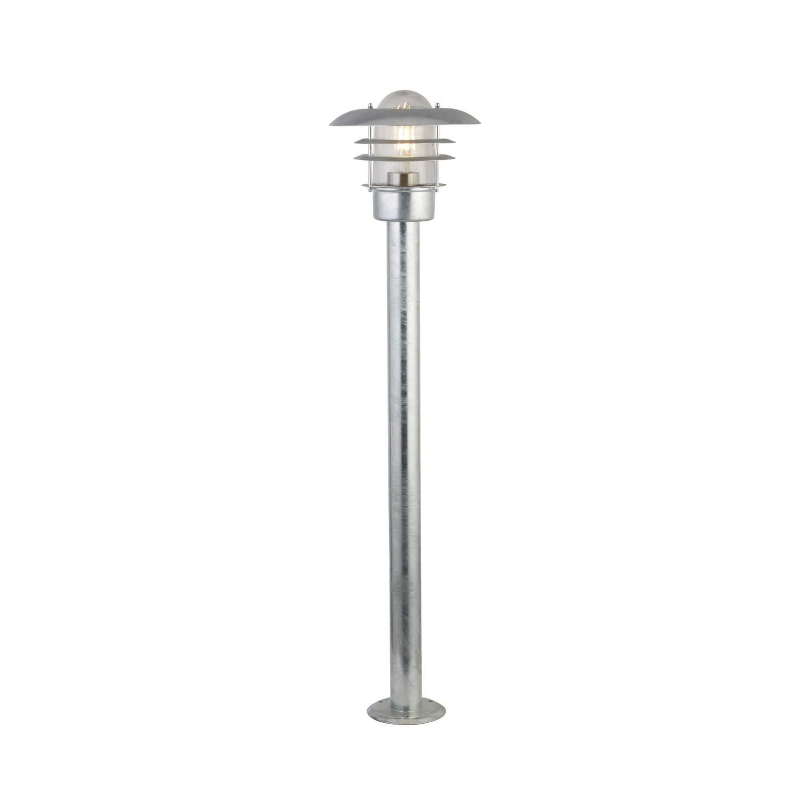 Borne lumineuse X Conrad, argent, IP44, hauteur 51 cm, acier