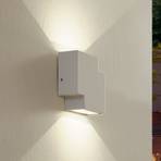 Lindby LED outdoor wall light Fendir, white, aluminium, 10.5 cm