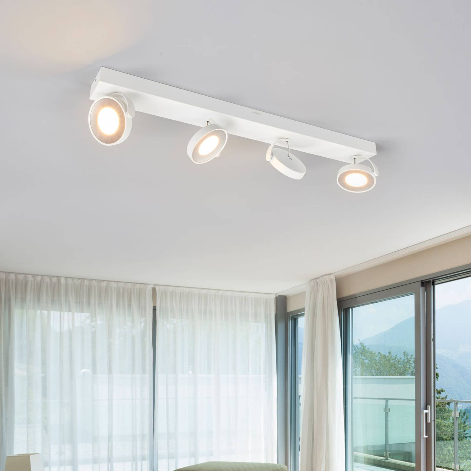 White Clockwork LED ceiling spotlight Lights.co.uk