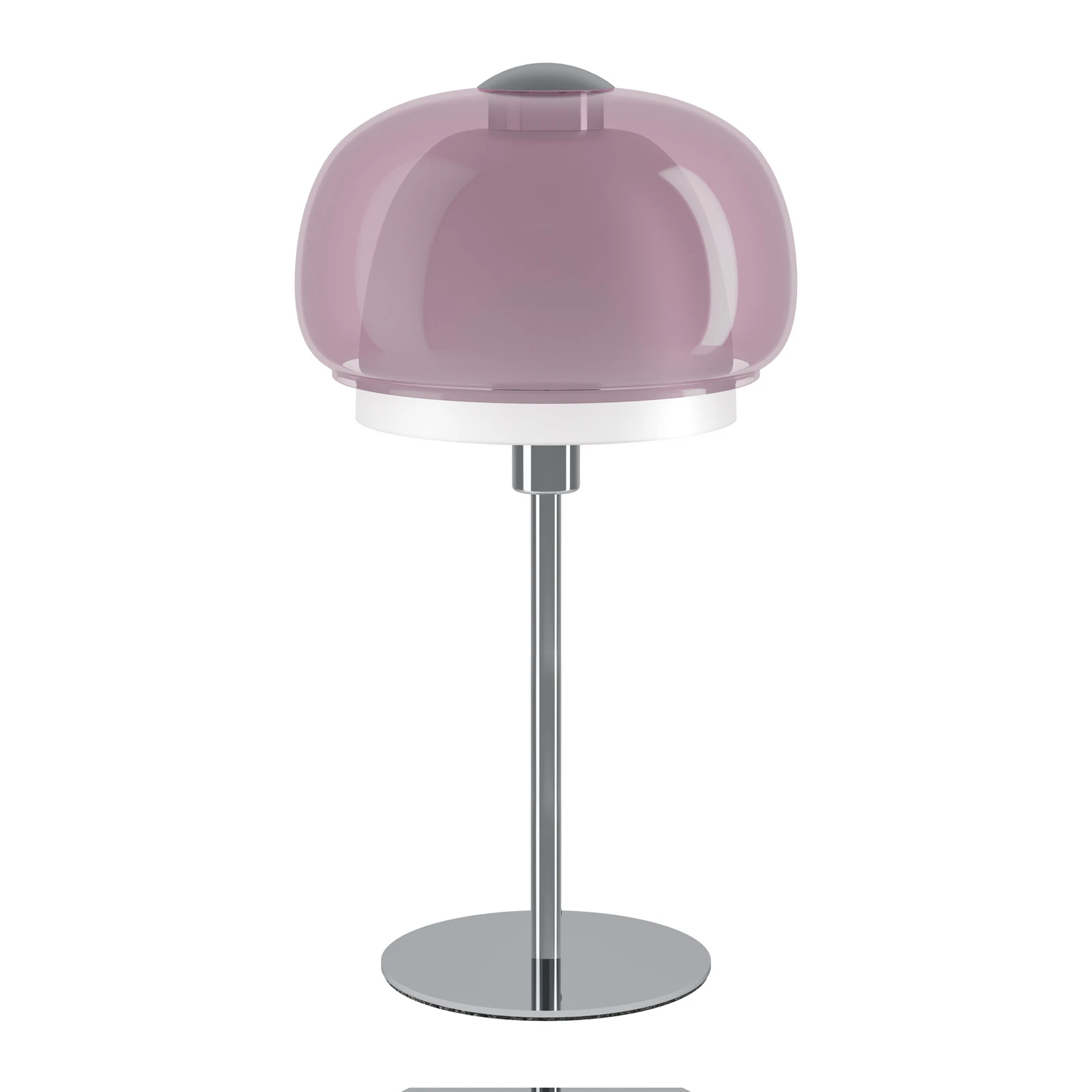 Candeeiro de mesa Belomontejo, rosa transparente, vidro, E27
