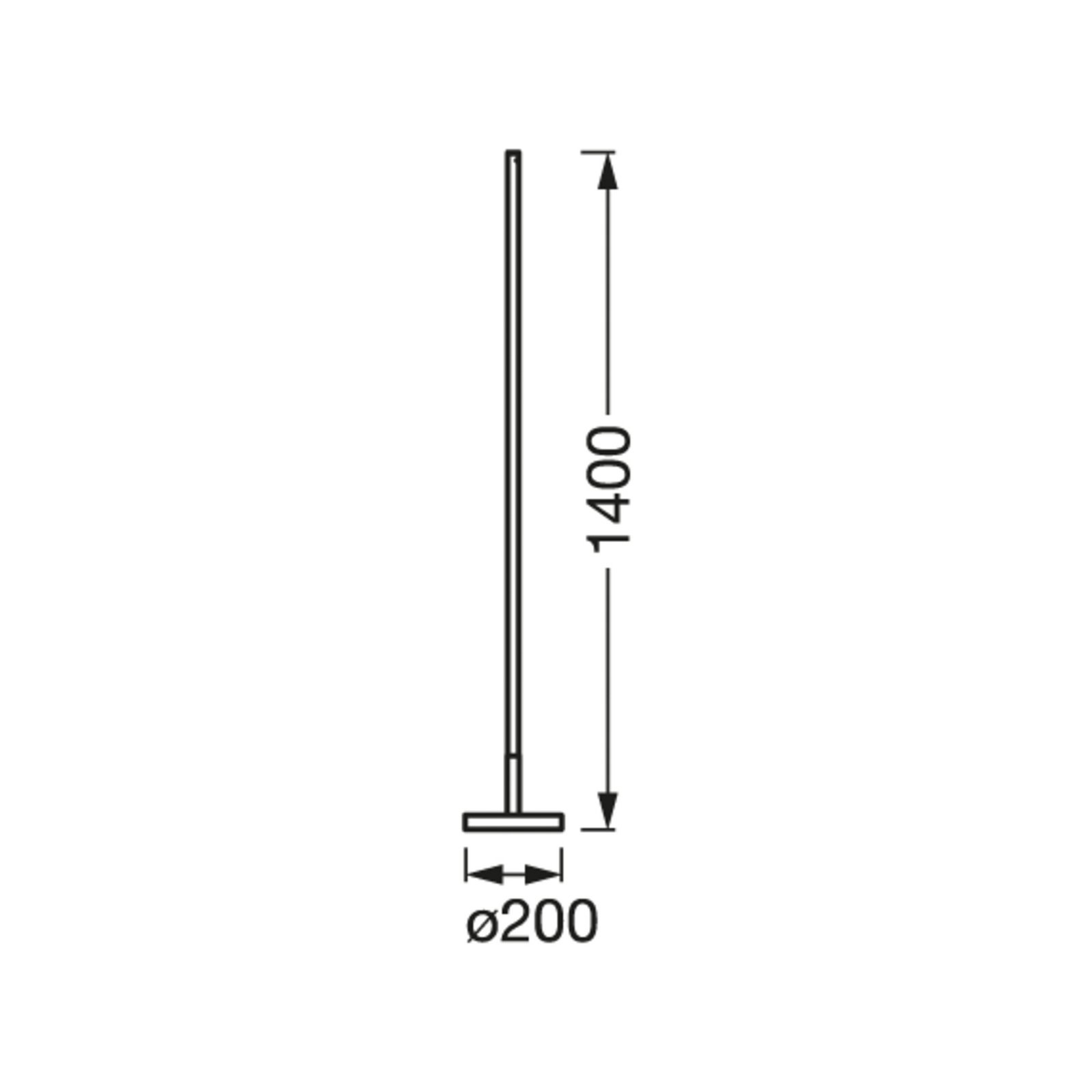 OSRAM SMART+ WiFi LED-Stehlampe ROUND schwarz 140 cm RGB CCT
