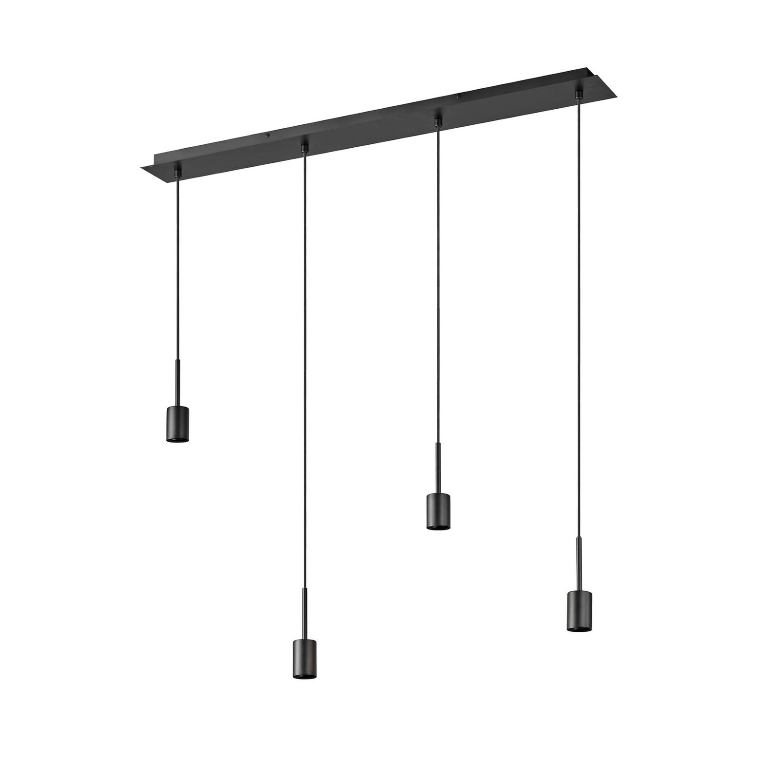 Suspension OSRAM Decor Needle Linear, gris, acier, à 4 lampes E27