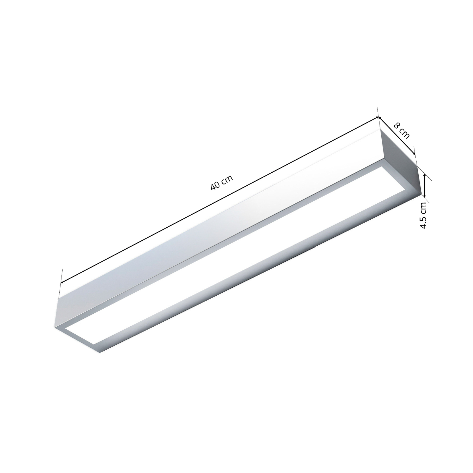 LED-Wandleuchte Mera, Breite 40 cm, alu, 3.000 K