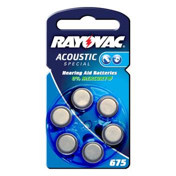 Rayovac 675 Acoustic 1,4 V, 640m/Ah nappiparisto