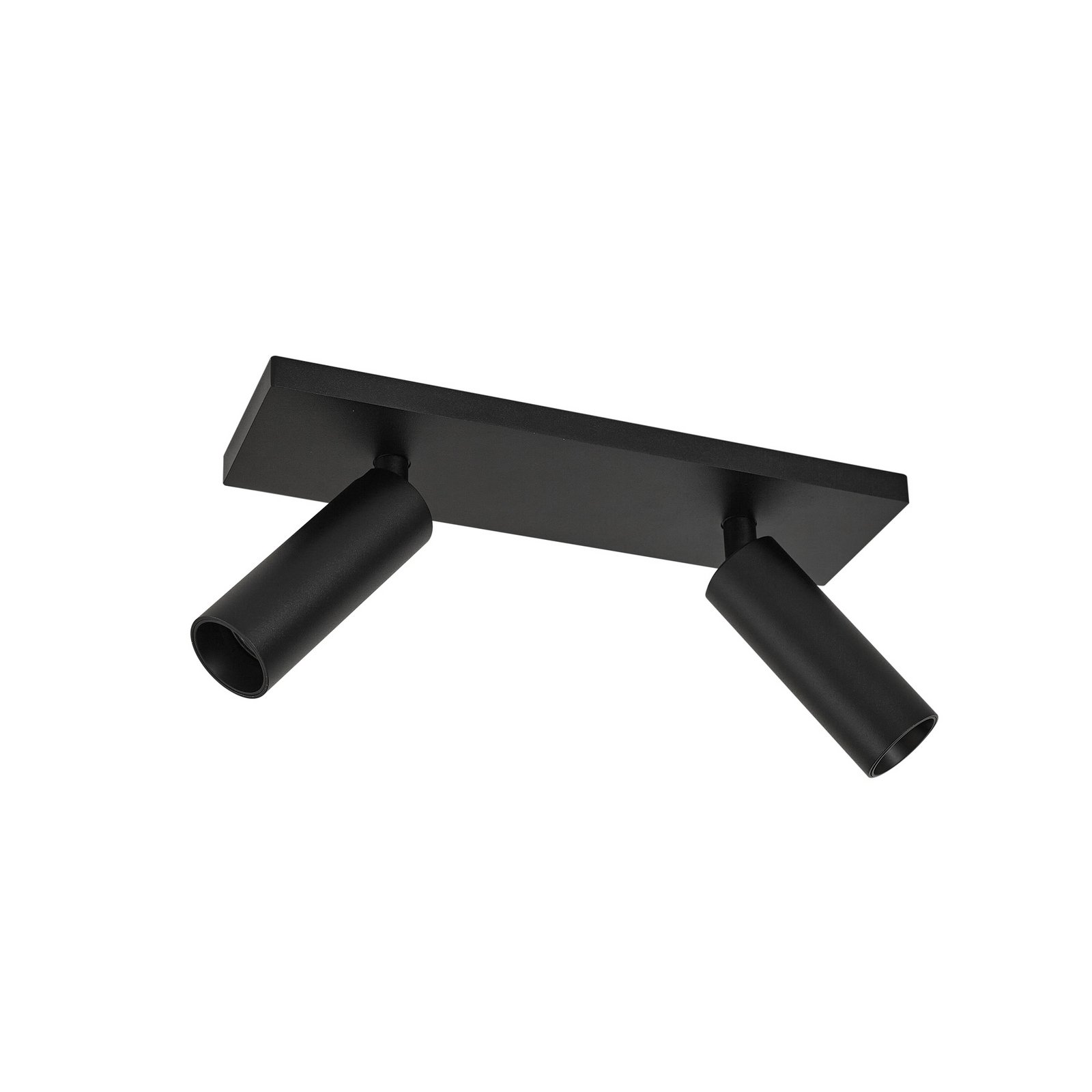 Arcchio Brinja Slim ceiling spotlight, black, 2-bulb GU10 MR11
