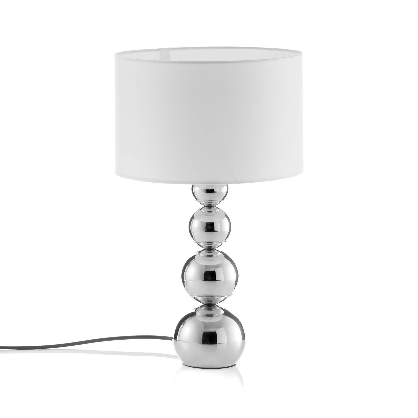 Smartwares Lámpara de mesa - Lámpara de mesa - Salón / Comedor - blanco - Textura, Tela, Tejido, Seda