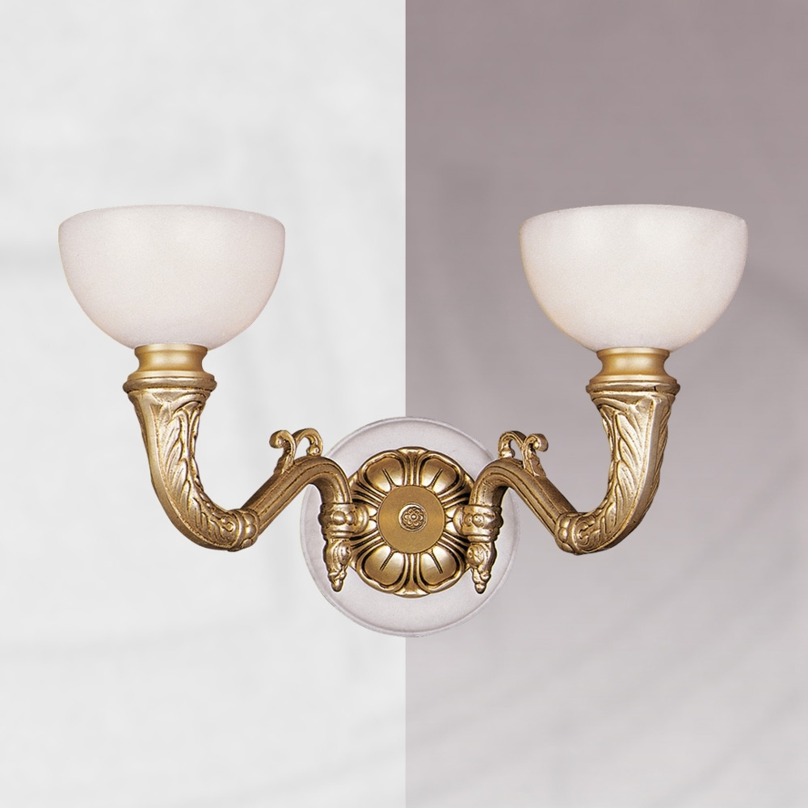 RIPERLamP Classically beautiful wall light IMPERIAL, for Living / Dining Room, metal, glass, E27, 60 W, energy efficiency: A++, W: 35 cm, H: 30 cm