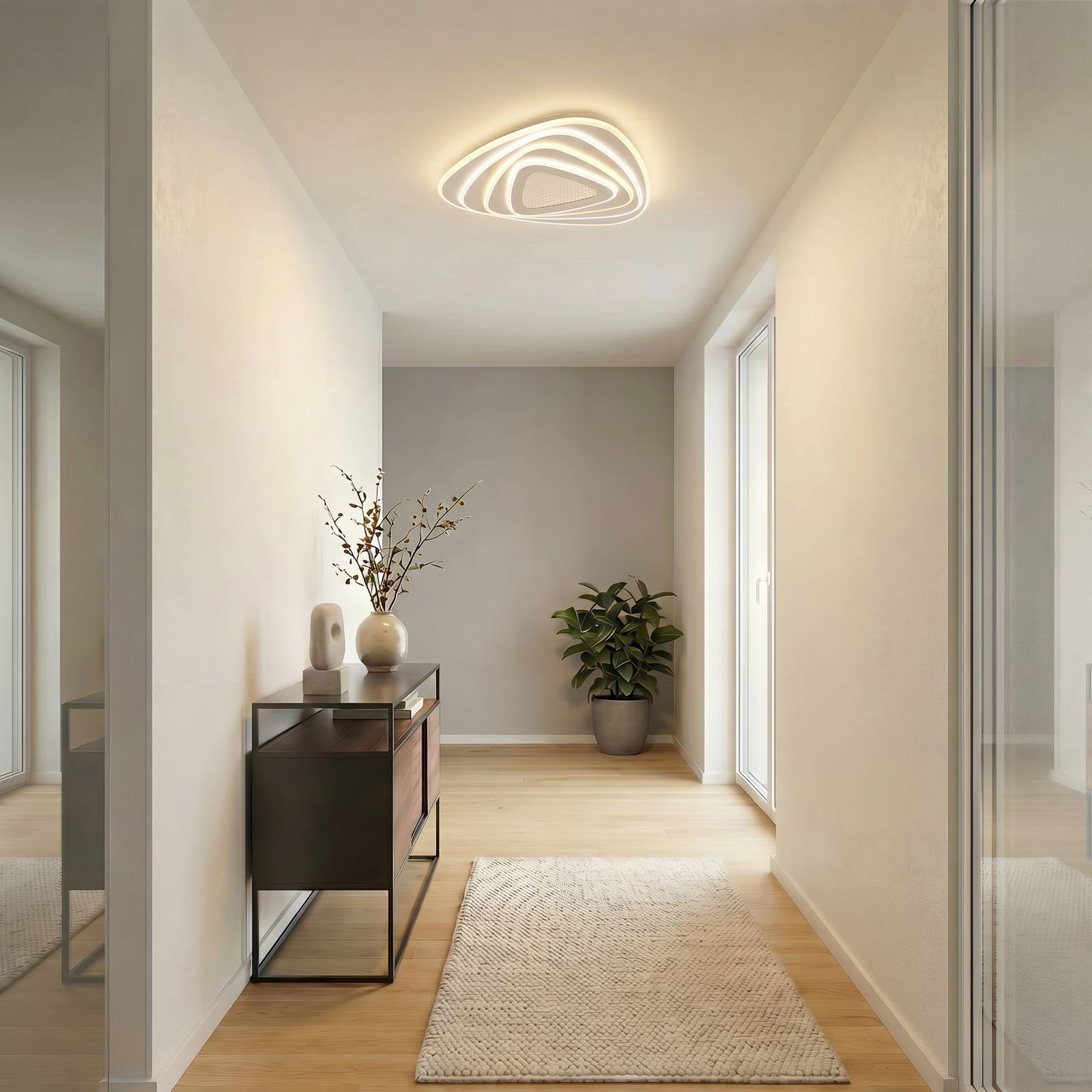 Lindby LED plafondlamp Rebeka, 48x49cm, CCT, afstandsbediening