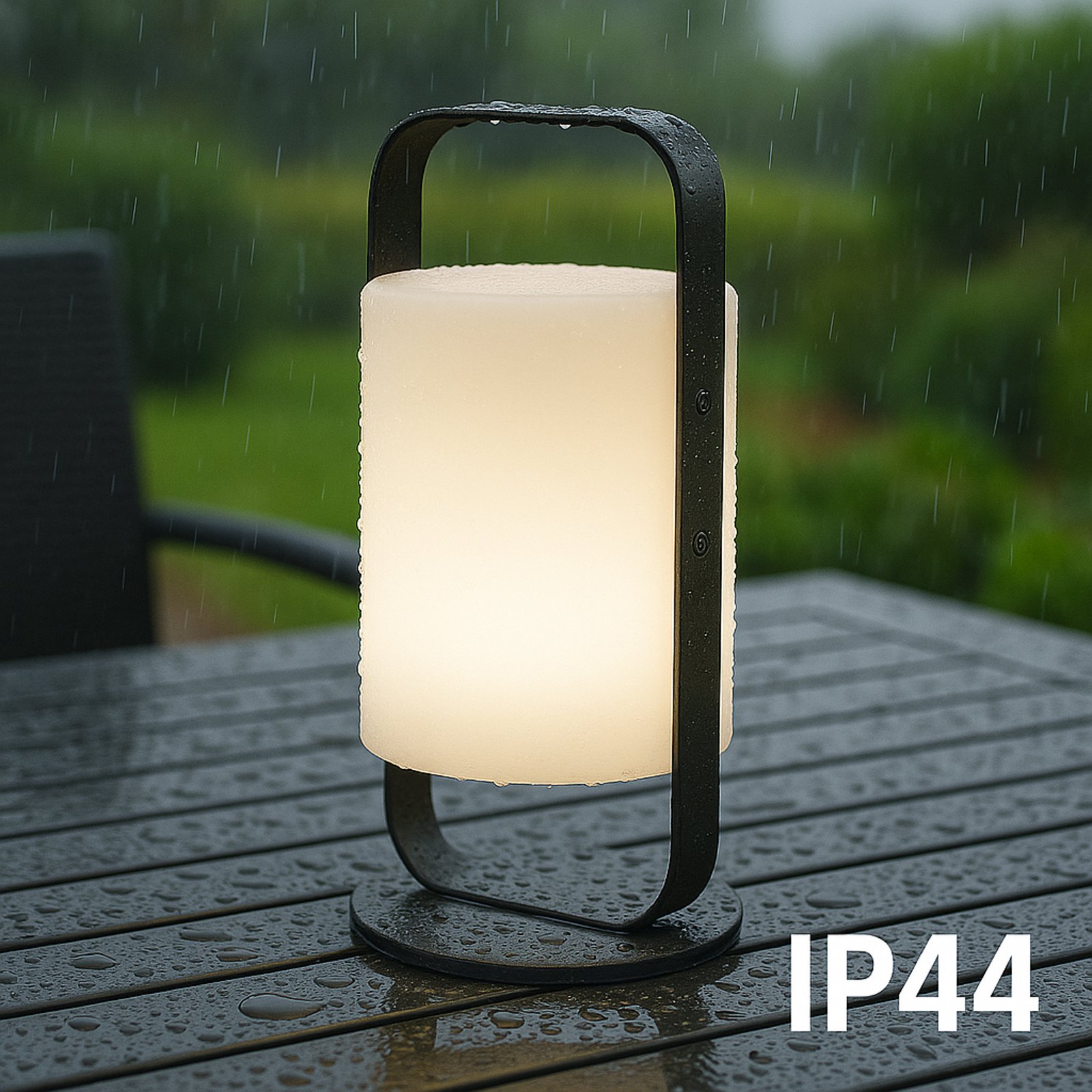 Lámpara mesa solar batería LED Casoli, alto 25 cm