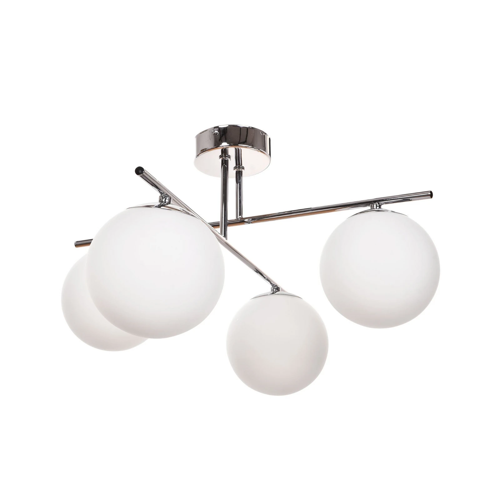 Aurora laevalgusti, kroom, Ø 50 cm, 4-valgusti, klaas, E14