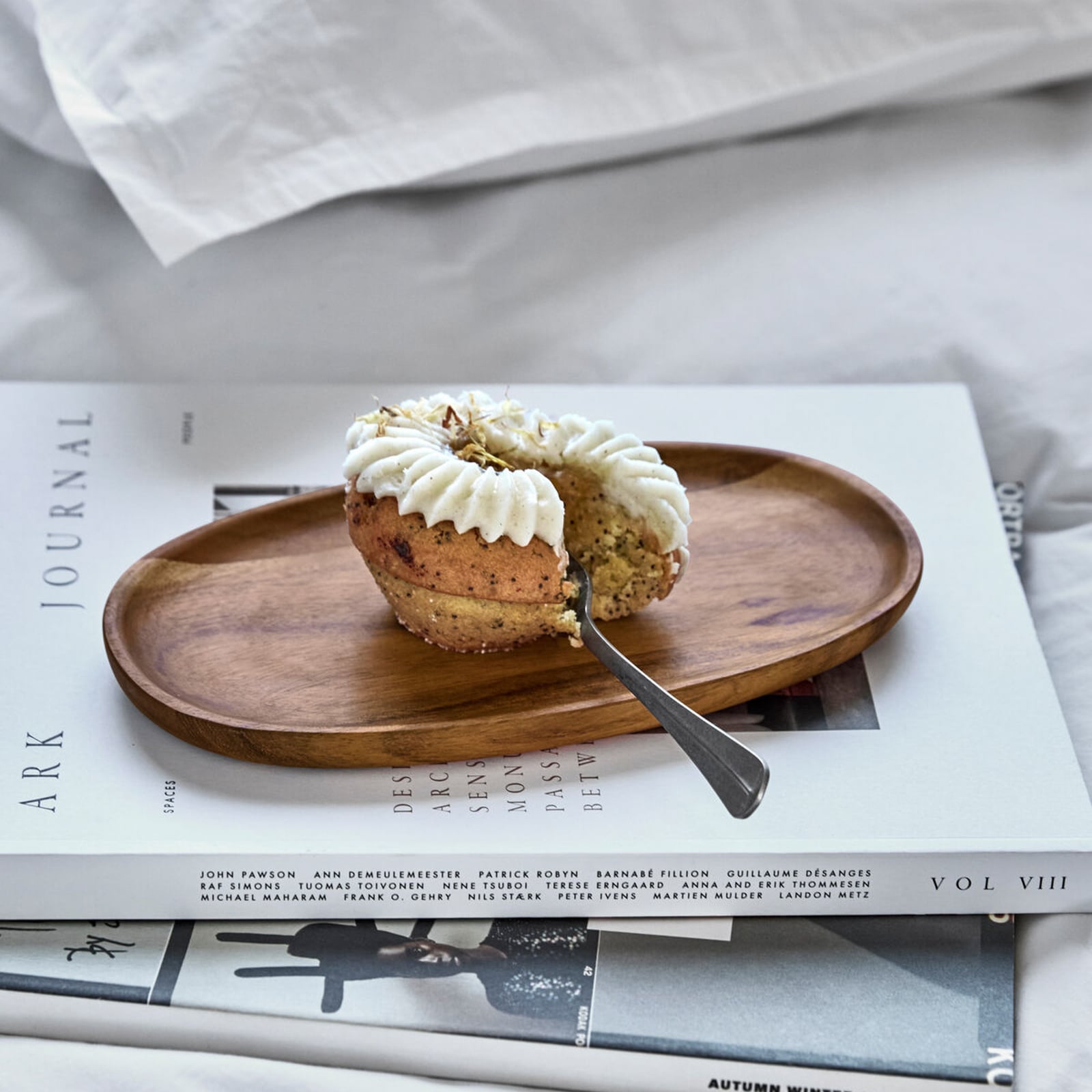 Vassoio HDWood in legno di acacia 23 x 13 cm, set da 2 pezzi - House Doctor