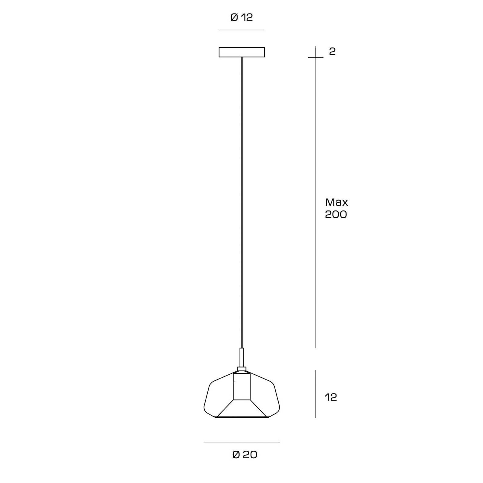 Lampa wisząca X-Ray, kolor złoty, Ø 20 cm, szkło, 1-punktowa