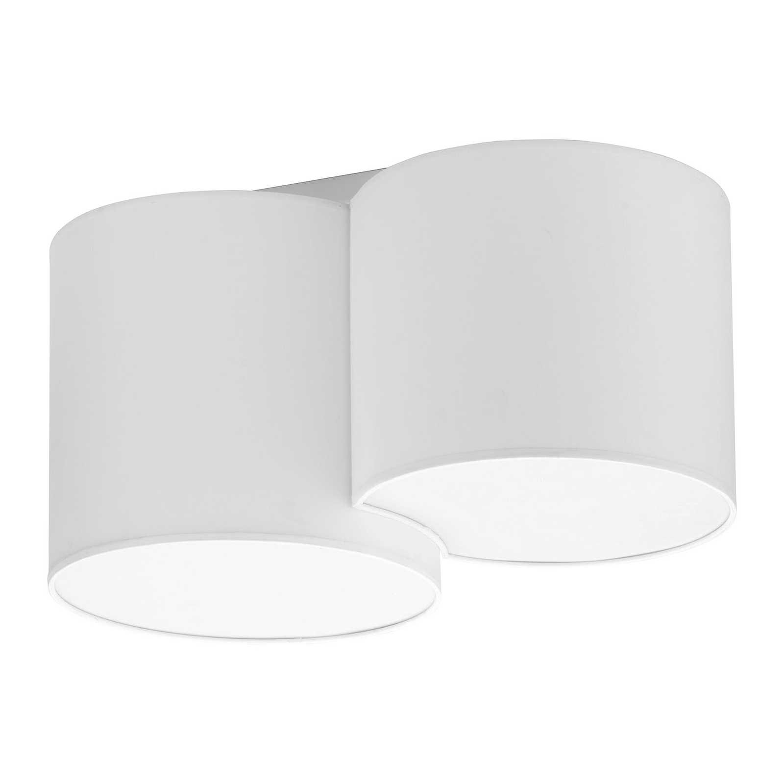 TK LIGHTING Mona ceiling light 2-bulb, white, for Bedroom, metal, fabric, plastic, E27, 15 W, energy efficiency: A++, L: 51 cm, W: 28 cm, H: 29 cm