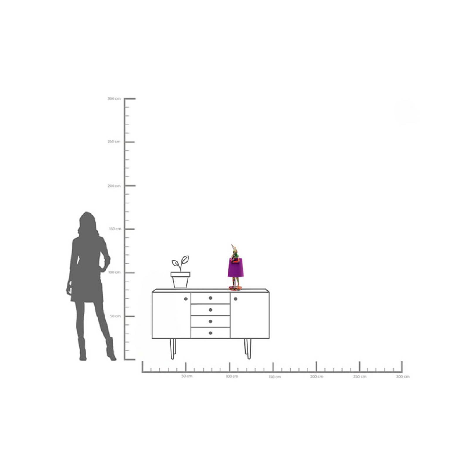 KARE Tischleuchte Animal Rabbit, lila/graffiti, 50 cm, E14 günstig online kaufen