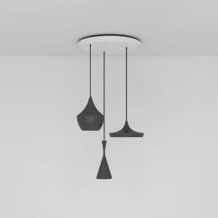 Tom Dixon Beat Trio Round sospensione 3 luci nero
