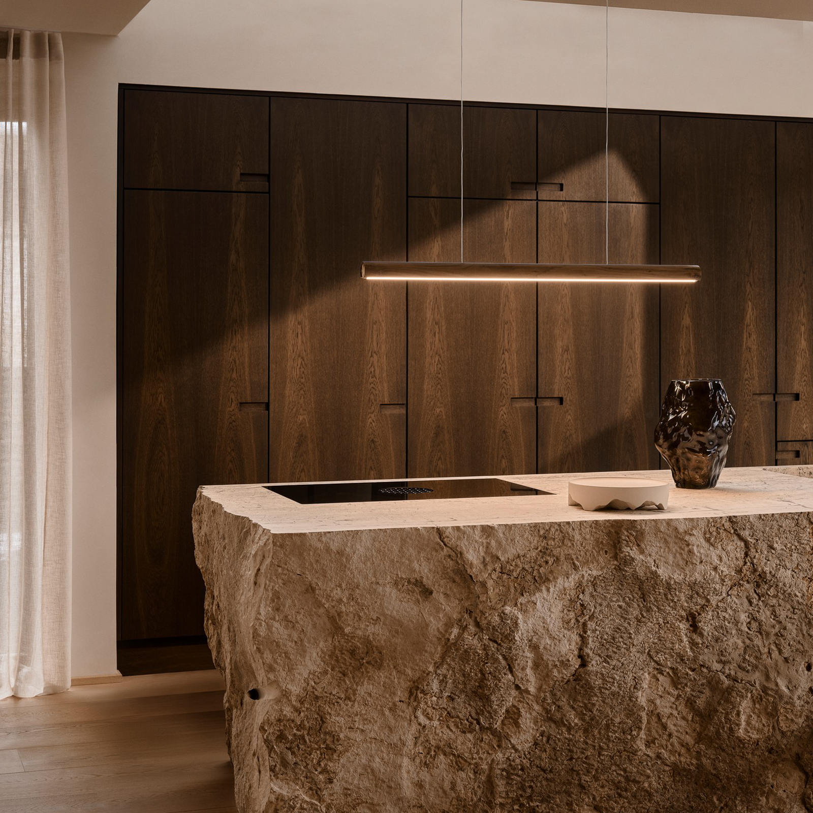 Akeno LED-Hängeleuchte, Holz, dimmbar - Nordlux