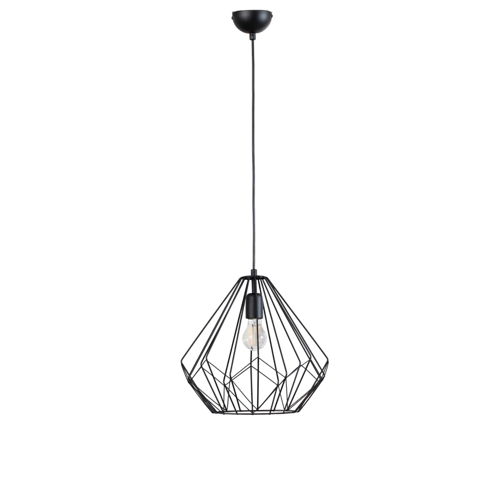 Hanglamp Diamond, zwart, metaal, Ø 37 cm, E27
