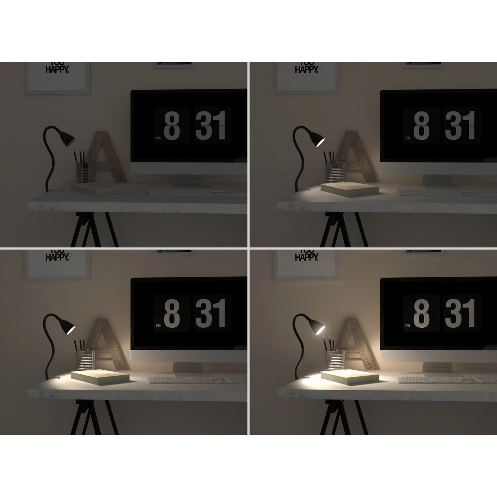 Klemmleuchte Lauri, schwarz, 3-step-dim, GU10 LED 3.000 K Klemmleuchte Lauri, schwarz, 3-step-dim, GU10 LED 3.000 K