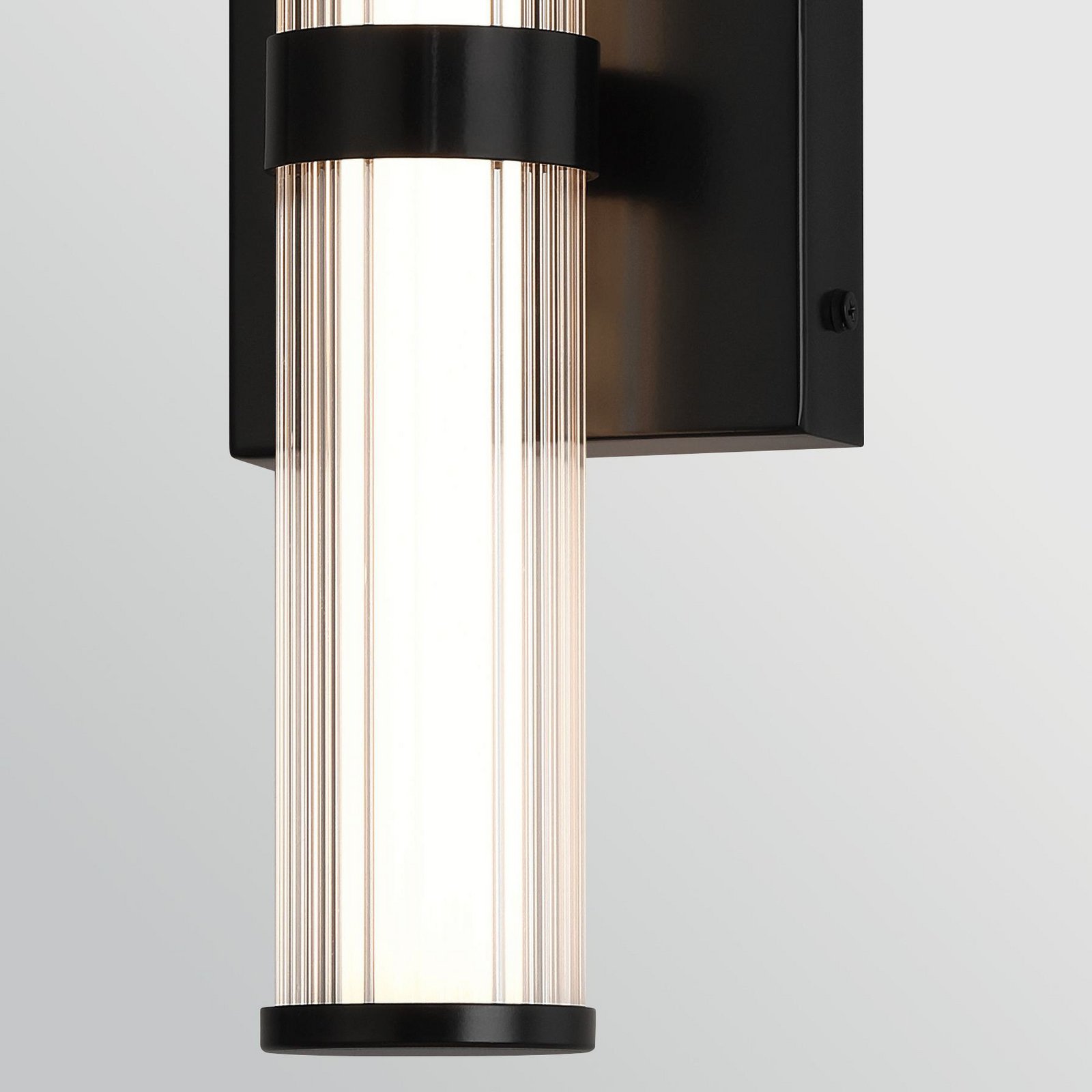 LED-Außenwandleuchte FAYTON, schwarz, Höhe 36 cm Metall IP44