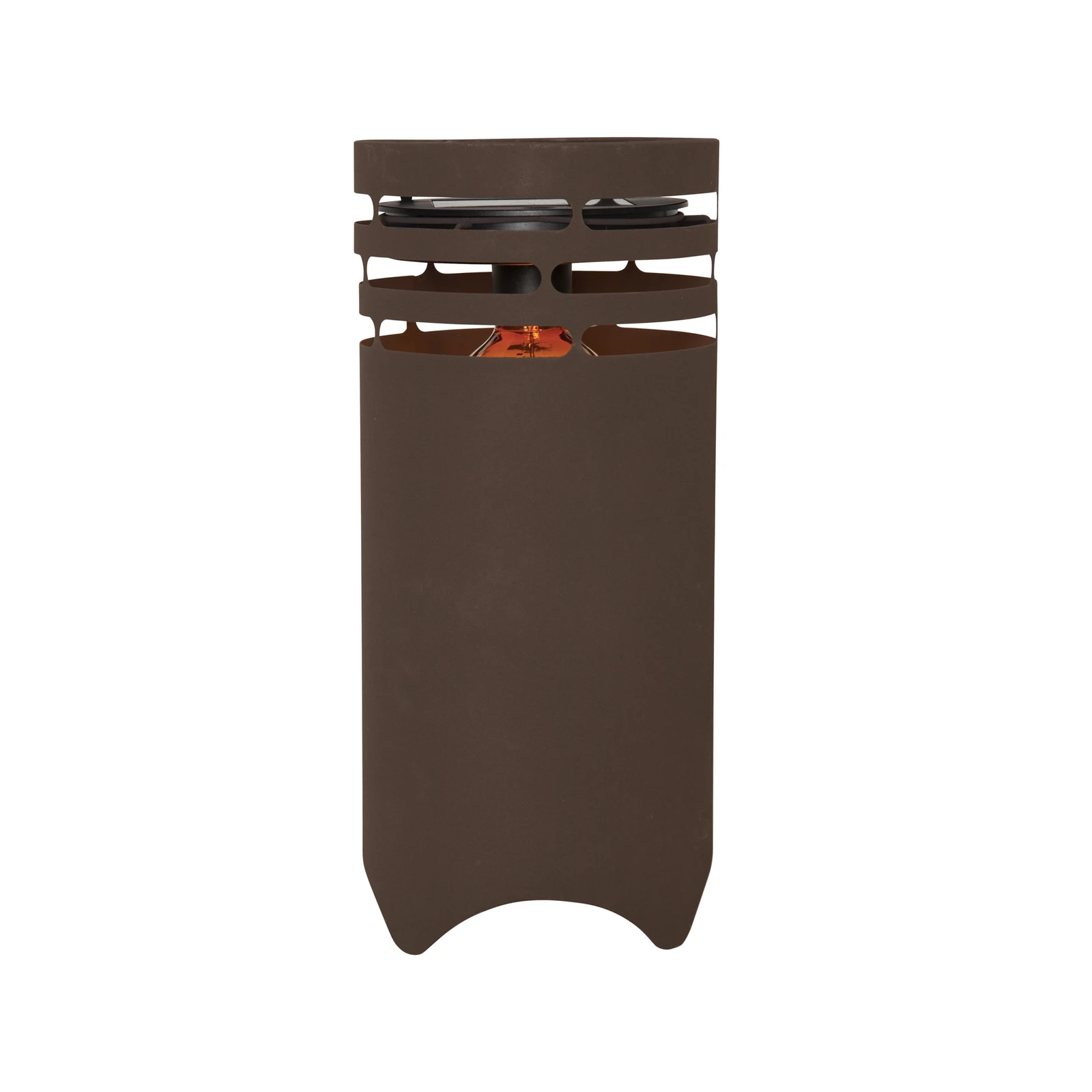 LED päikesevalgusti Marron, kõrgus 40 cm, pruun, metall, USB-C
